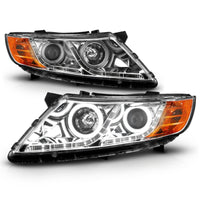 Thumbnail for ANZO 2011-2013 Kia Optima Projector Headlights w/ Halo Chrome (CCFL)