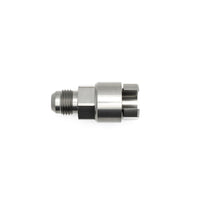 Thumbnail for DeatschWerks 6AN Male Flare to 3/8in Female EFI Quick Connect Adapter - Anodized Matte Black