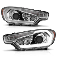 Thumbnail for ANZO 2014-2016 Kia Forte Projector Headlights w/ Light Bar Chrome Housing