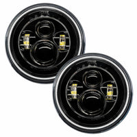 Thumbnail for Oracle 7in High Powered LED Headlights - Black Bezel - Green