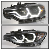 Thumbnail for Spyder 12-14 BMW F30 3 Series 4DR Projector Headlights - Black PRO-YD-BMWF3012-AFSHID-BK