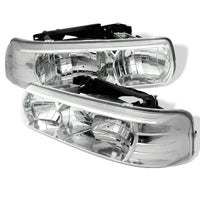 Thumbnail for Spyder Chevy Silverado 1500/2500 99-02 Crystal Headlights Chrome HD-YD-CSIL99-C