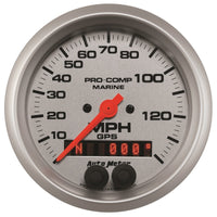 Thumbnail for Autometer Marine Silver 3-3/8in. 140MPH GPS Speedometer Gauge