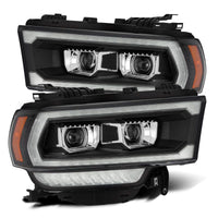 Thumbnail for AlphaRex 19-21 Ram 2500 LUXX LED Proj Headlights Plank Style Black w/Activ Light/Seq Signal/DRL