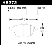 Thumbnail for Hawk 00-02 Audi TT Base/Quattro 1.8L DTC-60 Race Front Brake Pads