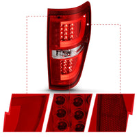 Thumbnail for ANZO 2009-2013 Ford F-150 LED Taillights Red/Clear
