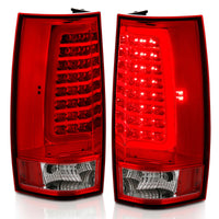 Thumbnail for ANZO 2007-2014 Chevy Tahoe LED Taillight Plank Style Chrome With Red/Clear Lens
