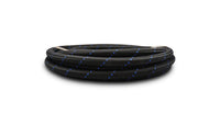 Thumbnail for Vibrant -8 AN Two-Tone Black/Blue Nylon Braided Flex Hose (5 foot roll)