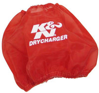 Thumbnail for K&N Round Tapered Drycharger Air Filter Wrap Red 7.5in Base ID / 4.5in Top ID / 6in Height