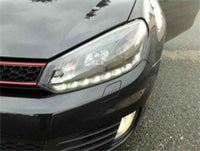 Thumbnail for Spyder Volkswagen Golf/GTI 10-13 Projector Headlights Halogen Model- DRL Blk PRO-YD-VG10-DRL-BK