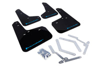 Thumbnail for Rally Armor 12-19 Ford Focus ST / 16-19 RS Black UR Mud Flap w/Nitrous Blue Logo