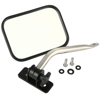 Thumbnail for Rugged Ridge 97-18 Jeep Wrangler Stainless Steel Rectangular Quick Release Mirror