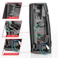 Thumbnail for ANZO 1999-2000 Cadillac Escalade LED Taillights Black Housing Clear Lens Pair