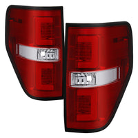 Thumbnail for Spyder 09-14 Ford F150 V2 Light Bar LED Tail Lights - Red Clear (ALT-YD-FF15009V2-LBLED-RC)
