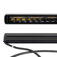 Thumbnail for Go Rhino Xplor Blackout Combo Series Sgl Row LED Light Bar w/Amber (Side/Track Mount) 39.5in. - Blk
