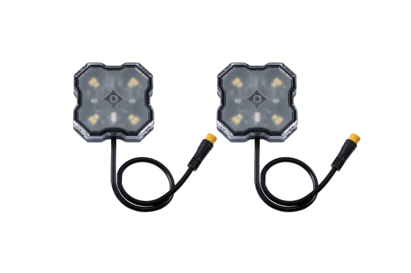 Diode Dynamics Stage Series Single Color LED Rock Light - White Diffused M8 (2-pack)