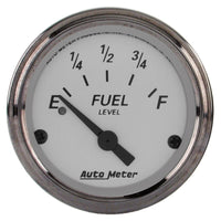Thumbnail for AutoMeter Gauge Fuel Level 2-1/16in. 240 Ohm(e) to 33 Ohm(f) Elec American Platinum
