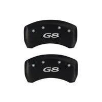Thumbnail for MGP 4 Caliper Covers Engraved Front Pontiac Engraved Rear G8 Red finish silver ch