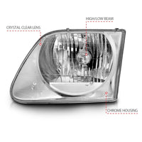Thumbnail for ANZO 1997-2003 Ford F-150 Crystal Headlights Chrome