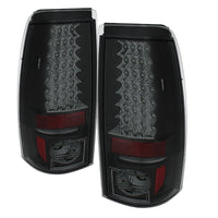 Thumbnail for Spyder Chevy Silverado 1500 99-02 (Not Fit Stepside) LED Tail Lights Blk Smke ALT-YD-CS99-LED-BSM