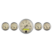 Thumbnail for AutoMeter Gauge Kit 5 Pc. 3-1/8in. & 2-1/16in. Elec. Speedometer Antique Beige