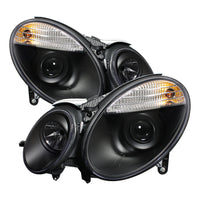 Thumbnail for Spyder Mercedes Benz E-Class 07-09 Projector Headlights Halogen Model Only - Blk PRO-YD-MBW21107-BK