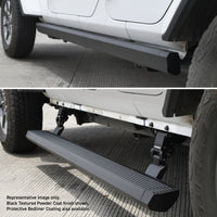 Thumbnail for RealTruck 18-24 Jeep Wrangler 4dr VoltStep Electric Running Board Kit - Bedliner Coating