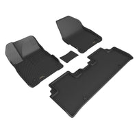 Thumbnail for 3D MAXpider 2022 Kia EV6 Kagu 1st & 2nd Row Floormat - Black