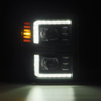 Thumbnail for AlphaRex 08-10 Ford F250-550 PRO-Series Projector headlights Black w/Activ Light/Seq Signal