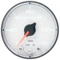 Thumbnail for Autometer Spek-Pro 2 1/16in 120PSI Stepper Motor W/Peak & Warn White/Black Water Pressure Gauge