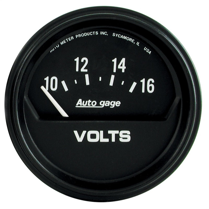 Autometer AutoGage 2-5/8in 16V Electrical Voltmeter - Black