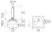 Thumbnail for Hella Xenon D1S Bulb PK32d-2 85V 35W 5000k