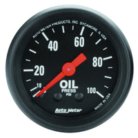 Thumbnail for Autometer Z Series 52mm 0-100 PSI Mechanical Oil Pressure Gauge