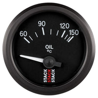 Thumbnail for Autometer Stack 52mm 60-150 Deg C M10 Male Electric Oil Temp Gauge - Black