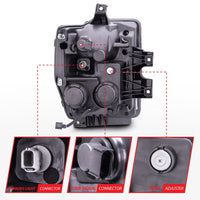 Thumbnail for ANZO 2008-2010 Ford F-250 Projector Headlights w/ Halo Black (CCFL)
