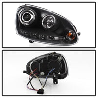 Thumbnail for Spyder Volkswagen GTI 06-09/Jetta 06-09 Halogen Model Only - LED Halo DRL Black PRO-YD-VG06-HL-BK