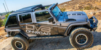Thumbnail for DV8 Offroad 07-18 Jeep Wrangler JK 2 Piece Fast Back Hard Top 4 Door - Black (DS Only)