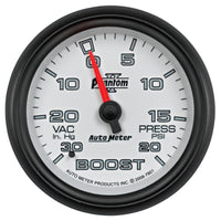 Thumbnail for AutoMeter Gauge Vac/Boost 2-5/8in. 30Inhg-20PSI Mechanical Phantom II