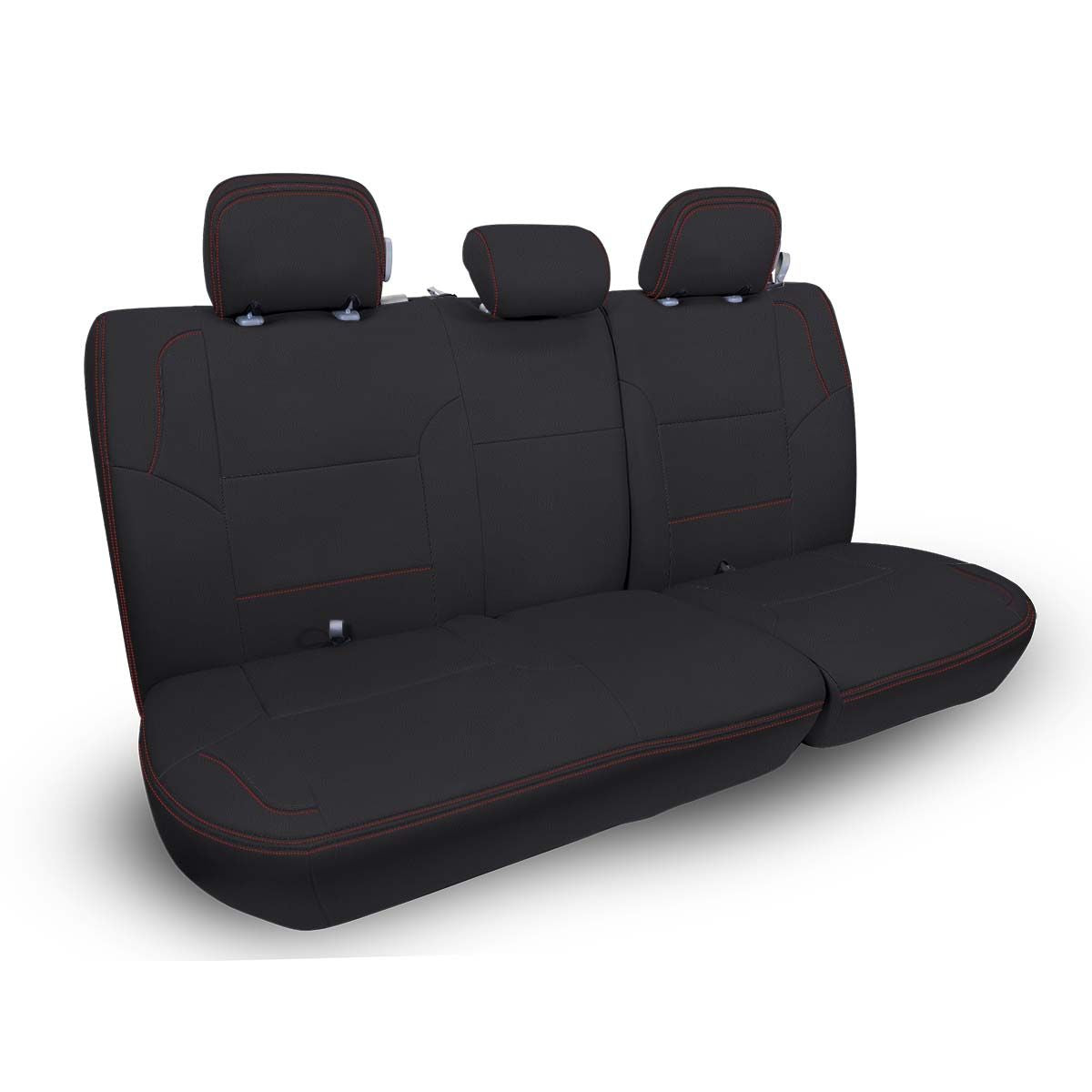 PRP 12-15 Toyota Tacoma Rear Bench Cover Double Cab - Black with Red Stitching