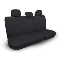 Thumbnail for PRP 12-15 Toyota Tacoma Rear Bench Cover Double Cab - Black with Red Stitching