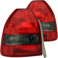 Thumbnail for ANZO 1996-2000 Honda Civic Taillights Red/Smoke