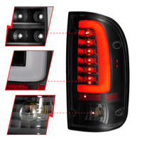Thumbnail for ANZO 1995-2000 Toyota Tacoma LED Taillights Black Housing Smoke Lens (Pair)