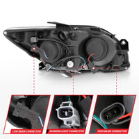 Thumbnail for ANZO 2005-2010 Scion Tc Projector Headlights w/ Halo Black (CCFL)