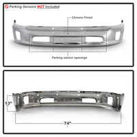Thumbnail for Spyder Dodge Ram 1500 14-18 Bottom w/Sensor w/Fog Light Hole Front Bumper - Chrome (OEM 68160857AA)