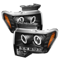 Thumbnail for Spyder Ford F150 09-14 Projector Headlights Halogen Model- CCFL Halo LED Blk PRO-YD-FF15009-CCFL-BK