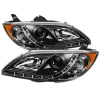 Thumbnail for Spyder Mazda 3 04-08 4Dr (Sedan ONLY) Projector Headlights Halogen - DRL Blk PRO-YD-M304-DRL-BK