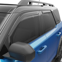 Thumbnail for EGR 21-22 Ford Bronco Sport 4 Door In-Channel Window Visors - Dark Smoked (573561)