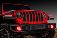 Thumbnail for Oracle Jeep Wrangler JL/Gladiator JT LED Surface Mount Fog Light Halo Kit - Red SEE WARRANTY
