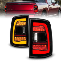 Thumbnail for ANZO 09-18 Dodge Ram 1500 Sequential LED Taillights Smoke Black w/Switchback Amber Signal