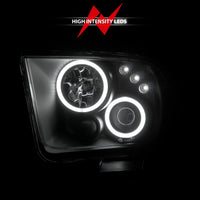 Thumbnail for ANZO 2005-2009 Ford Mustang Projector Headlights w/ Halo Black